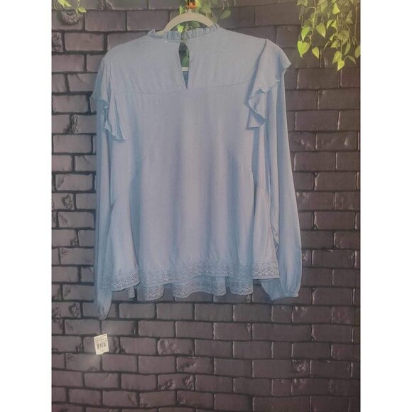 NWT Grace And Karma Cottage Core Cornflower Blue Lace and Ruffle Longs Sleeved B - Picture 2 of 6